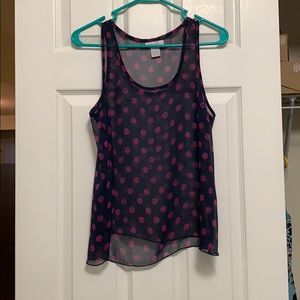 🌻Sheer polka dot tank